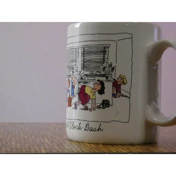 Vintage Hallmark Nine O Clock Drag/Five O Clock Dash Mug Made in Japan - Picture 7 of 10